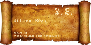 Willner Róza névjegykártya